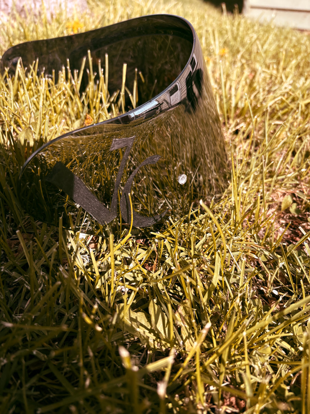 Engraved Helmet Visor