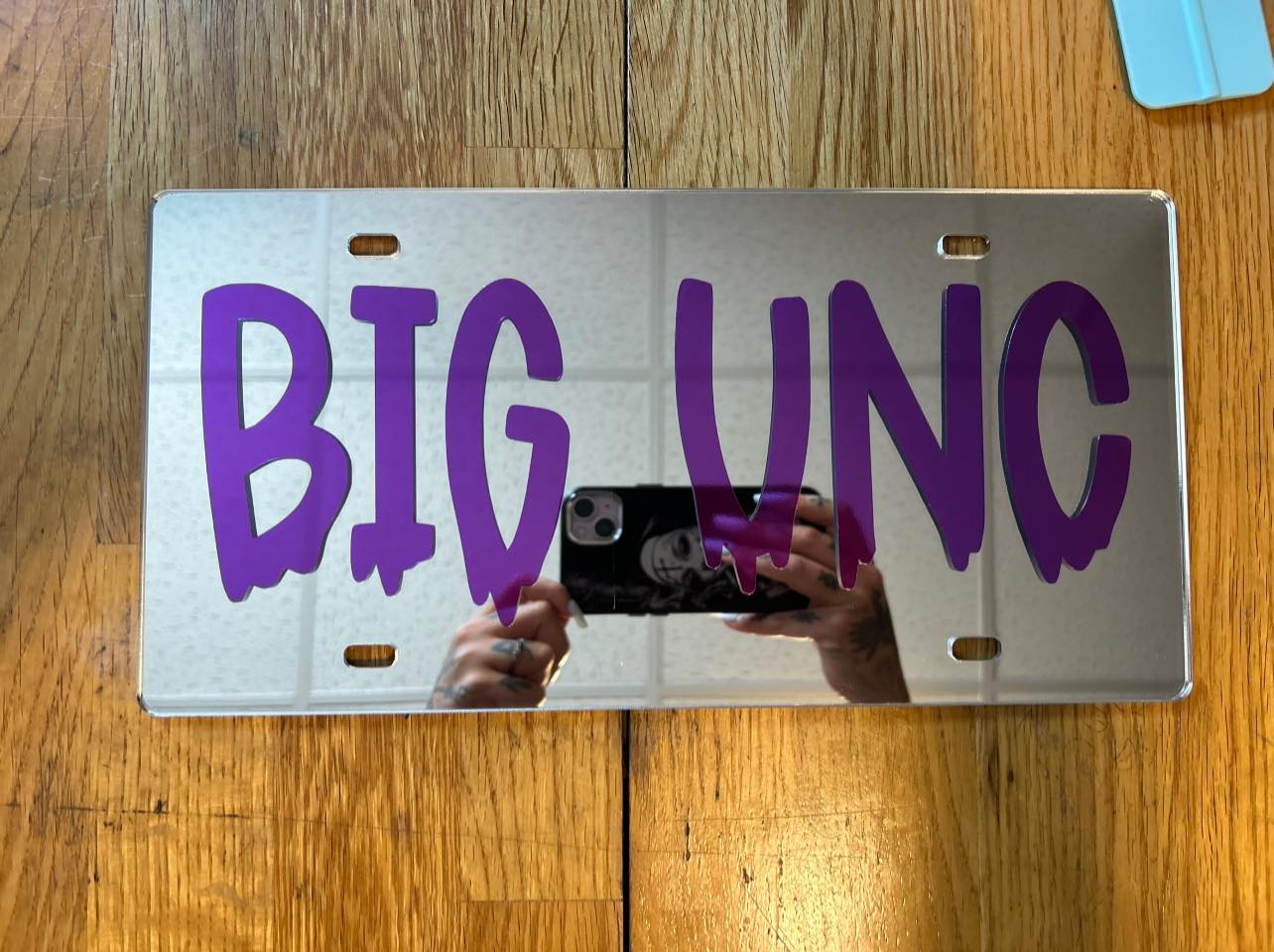 License Plate With Vinyl